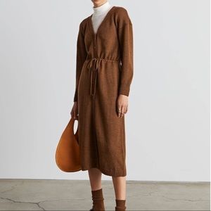 Shayna Wool Gathered Duster Sweater Dress w/ pockets - Who What Wear Collection